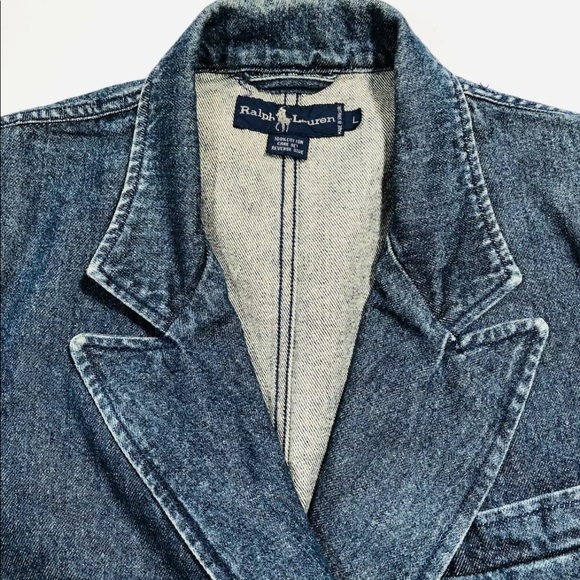 Vintage Polo Ralph Lauren Denim jeans Jacket L - Picture 4 of 9